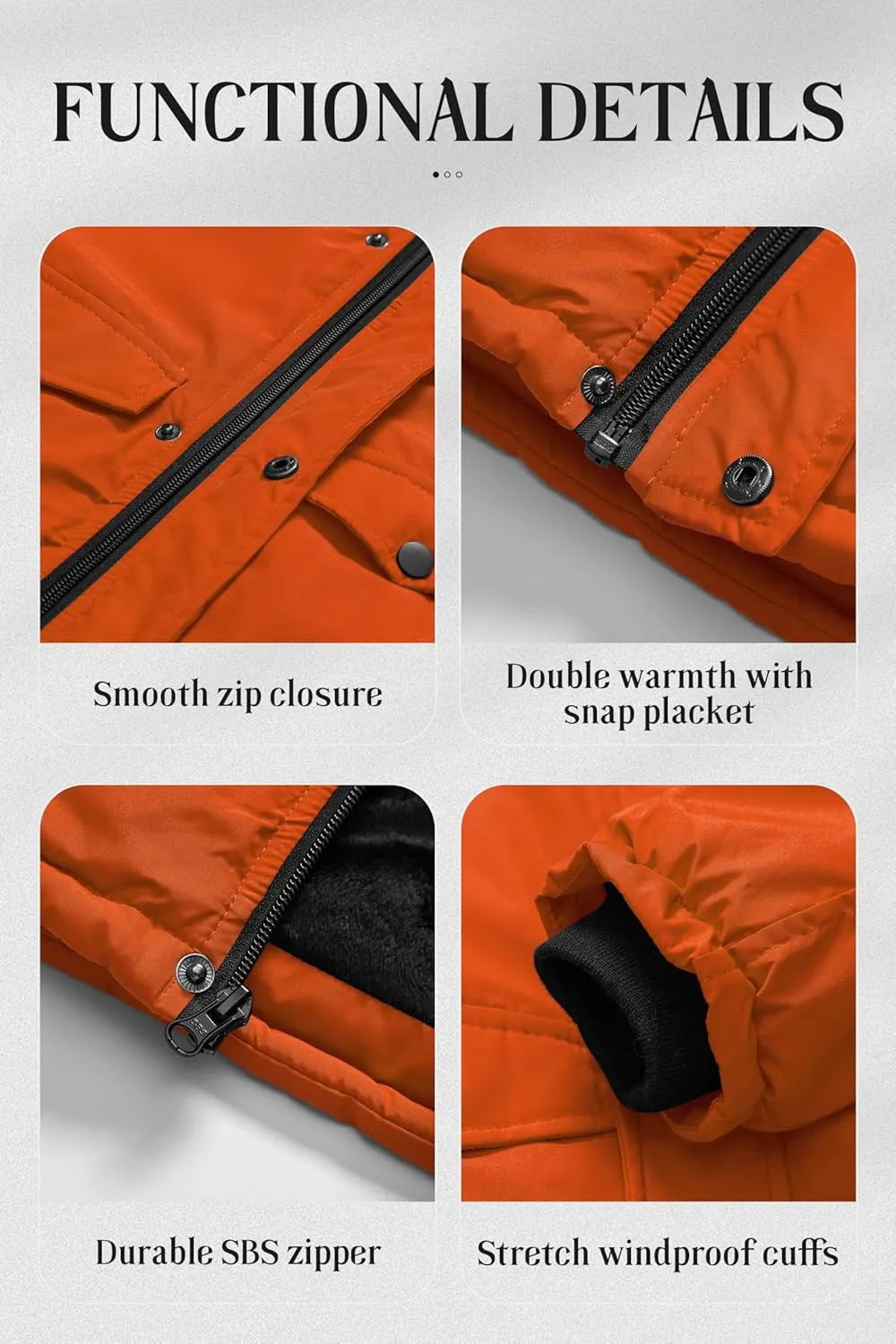 Chrisuno Boy's Med-length Parka Winter Coat Waterproof Outwear Ski Snow Jackets Thick Padded Insulated Windbreaker