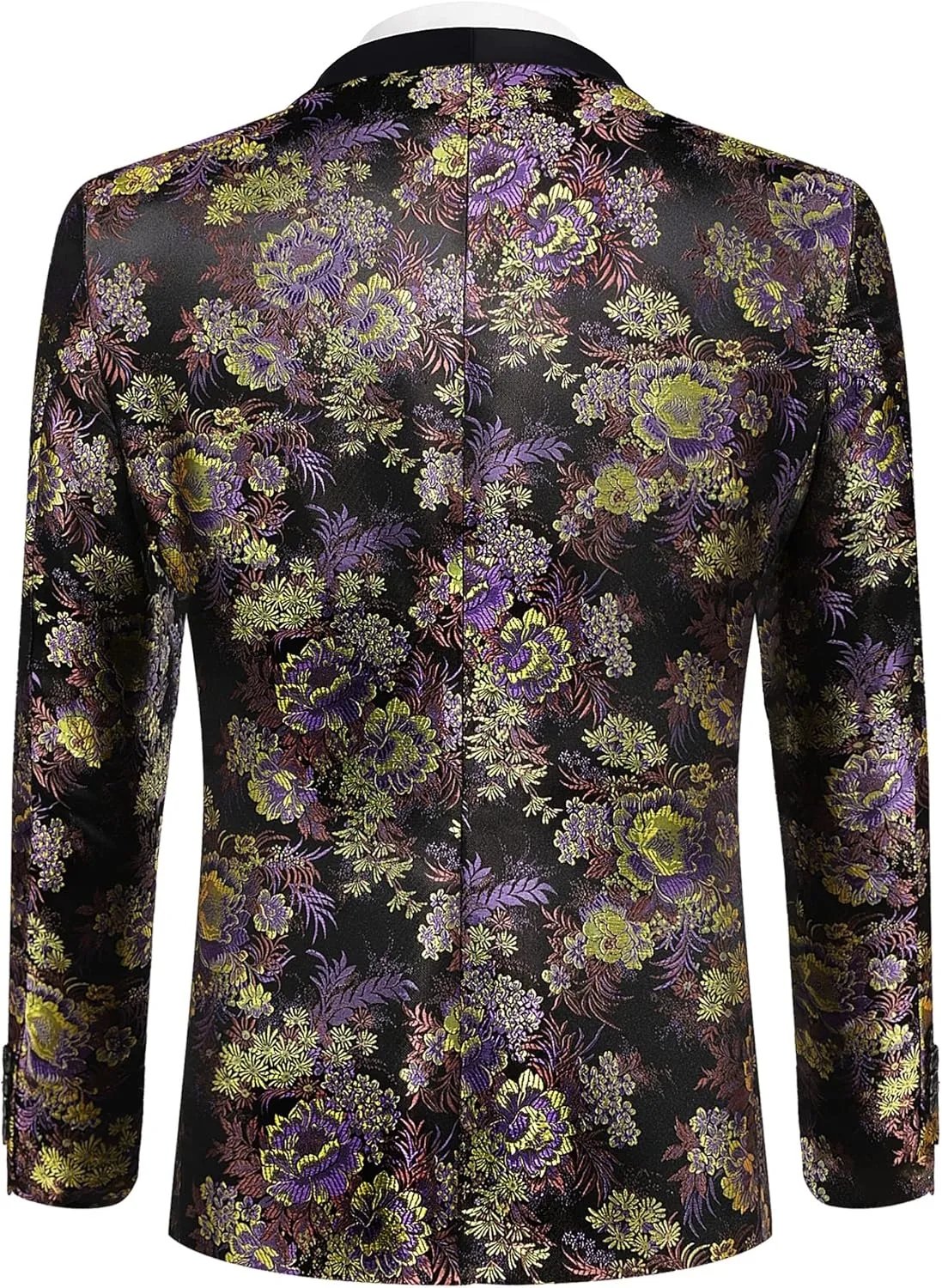 COOFANDY Men's Floral Tuxedo Jacket Luxury Embroidered Stylish Suit Blazer Jacket for Wedding Party Dinner