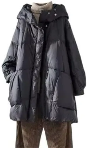 Cotton jacket women winter Korean loose thick warm hooded padded clothes Mid-Length coat female