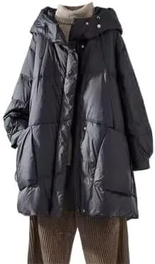 Cotton jacket women winter Korean loose thick warm hooded padded clothes Mid-Length coat female