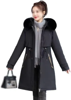 Cotton Padded Winter Jacket Women Warm Hooded Parkas Coat Down Jacket Female Outerwear