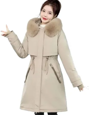 Cotton Padded Winter Jacket Women Warm Hooded Parkas Coat Down Jacket Female Outerwear