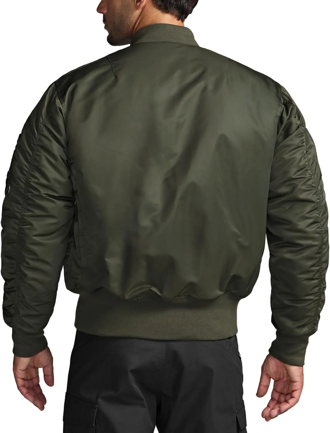 CQR Men's Casual Bomber Jacket, Outdoor Fall/Winter Zip-Up Windbreaker, Water Resistant Padded MA-1 Flight Jacket with Pocket