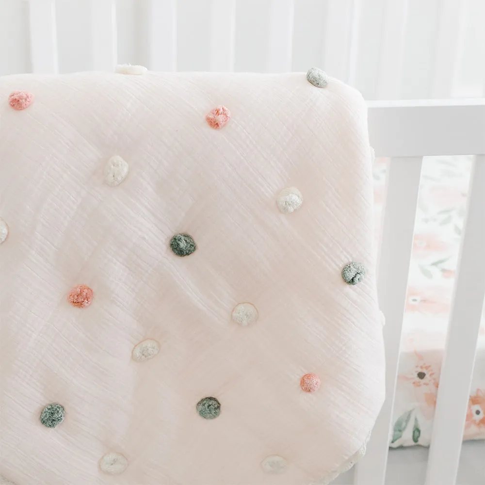 Crane Baby Parker Collection Pom Pom Blanket