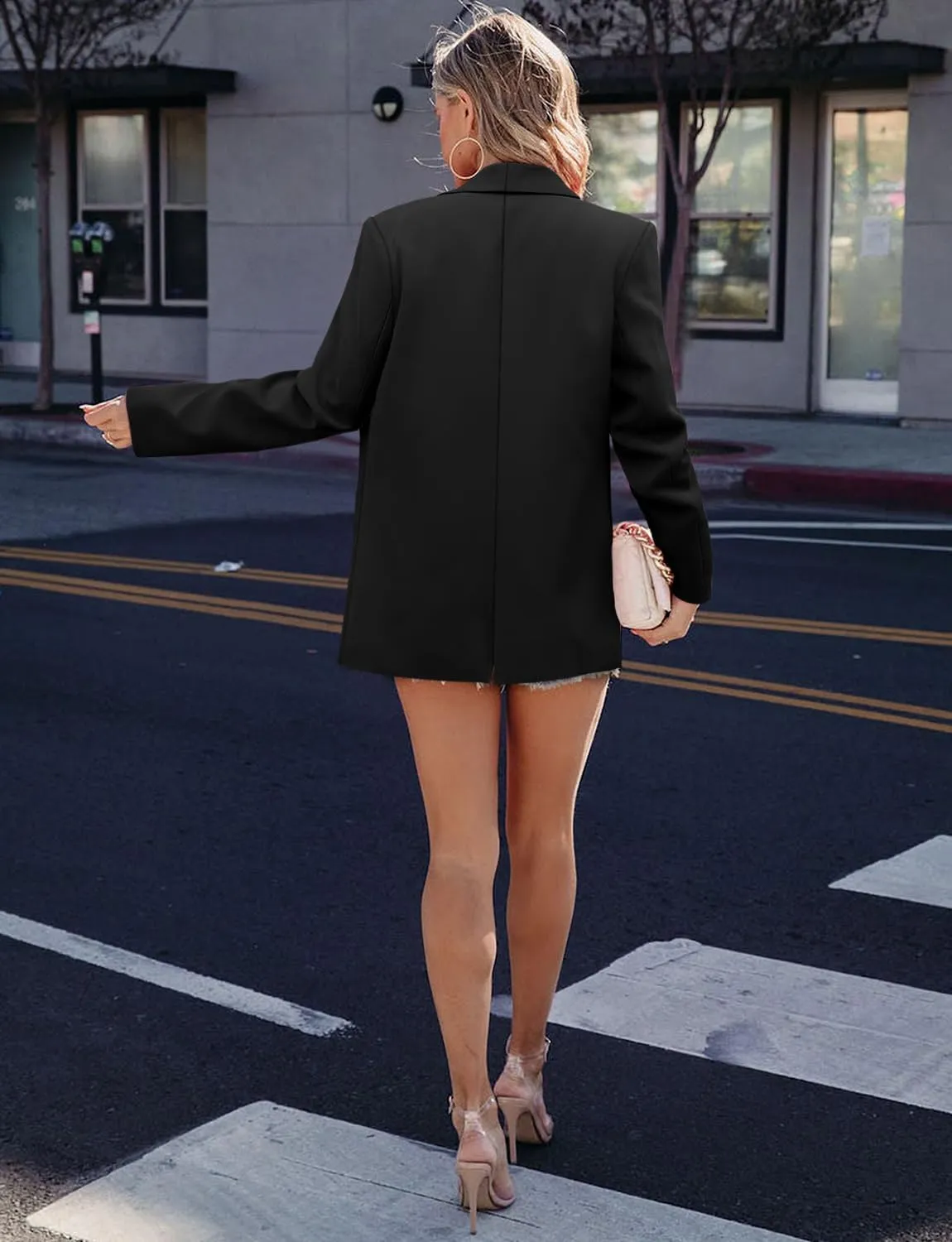 CRAZY GRID Women Business Casual Blazer Jacket Fashion with Lined Work Professional Suit Jacket