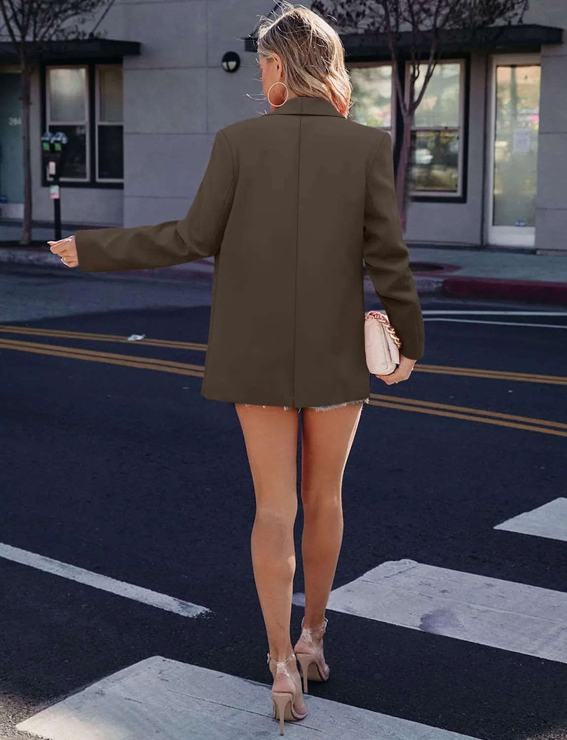 CRAZY GRID Women Business Casual Blazer Jacket Fashion with Lined Work Professional Suit Jacket