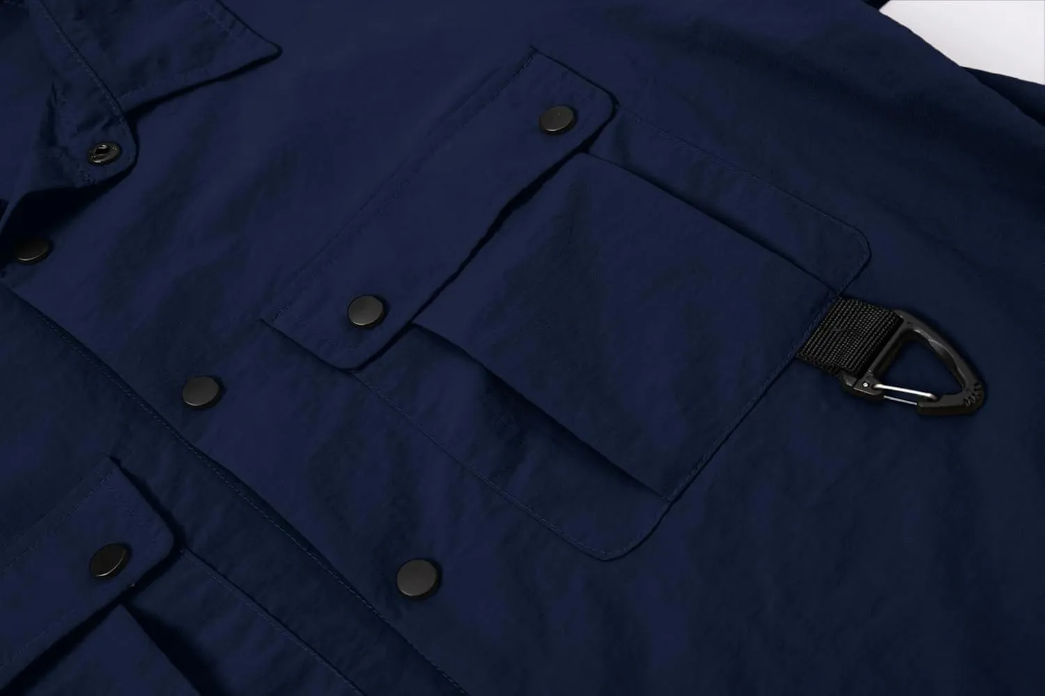 Cromoncent Men's Western Snap Short Sleeve Shirt Casual Two Pockets Quick Dry Waterproof Work Shirts