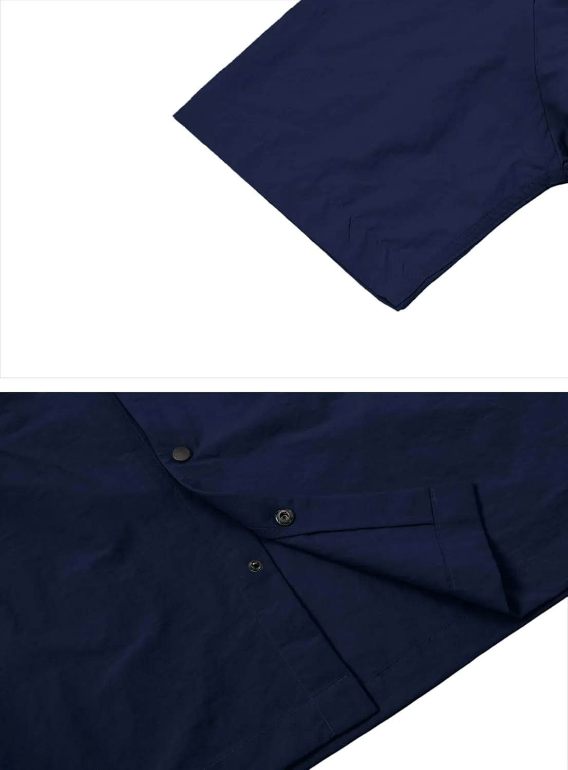 Cromoncent Men's Western Snap Short Sleeve Shirt Casual Two Pockets Quick Dry Waterproof Work Shirts