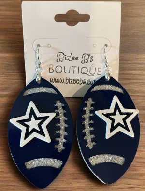 Dallas Cowboys Football Earrings