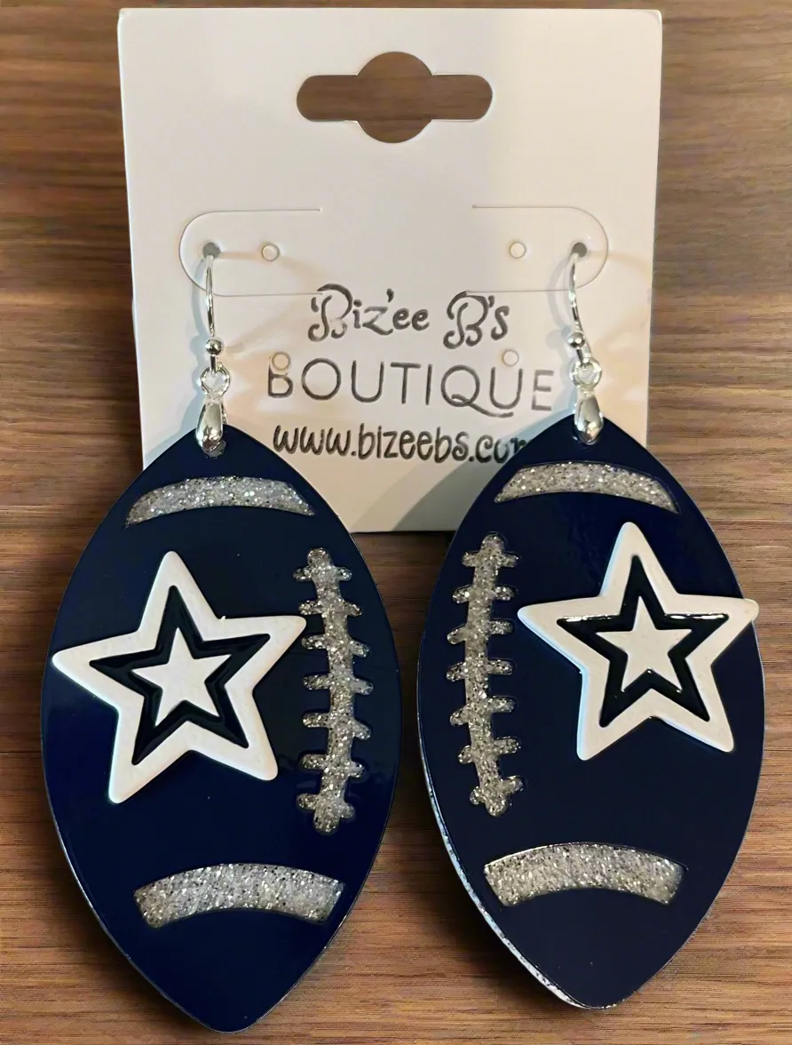 Dallas Cowboys Football Earrings