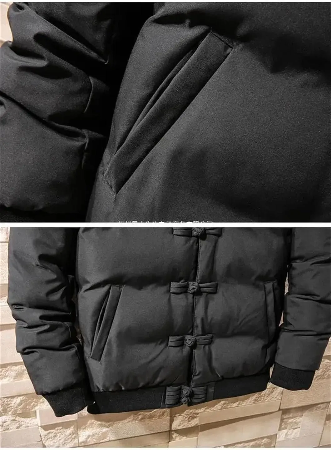 DBFBDTU Vintage Chinese Style Men's Cotton-Padded Coat Buttons Down Cotton Jacket For Men Jacket