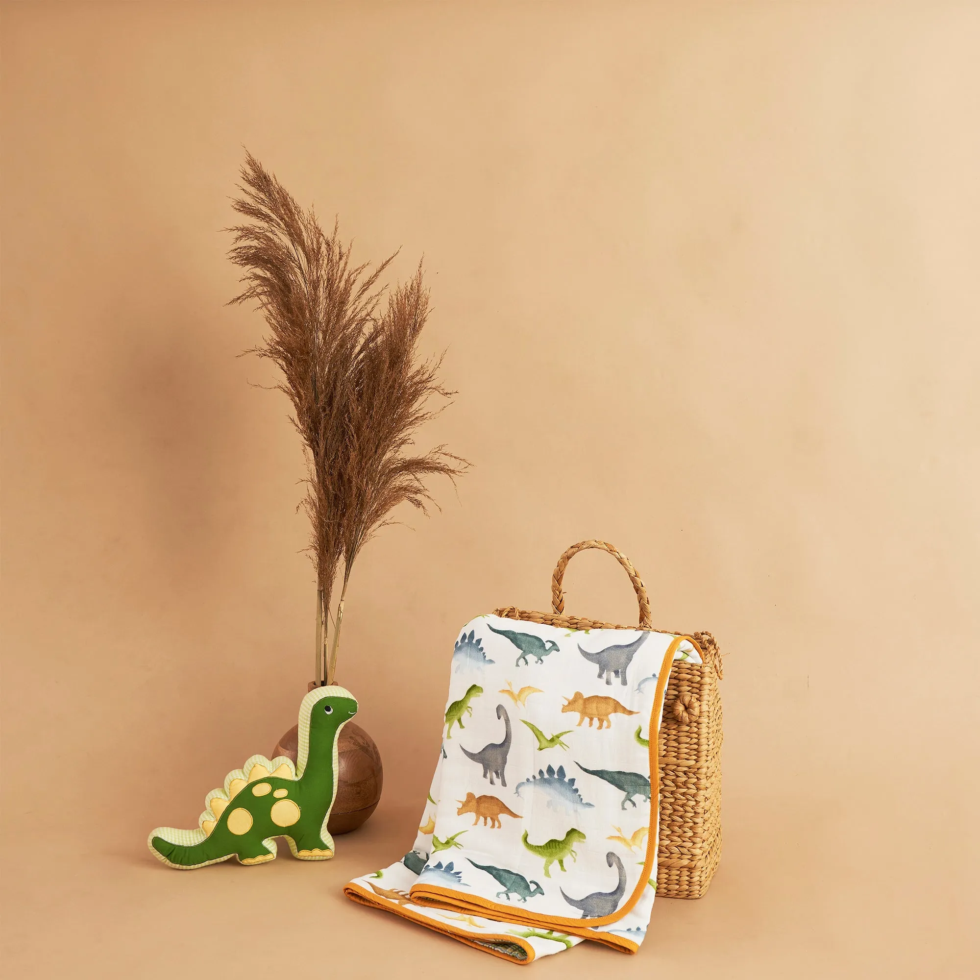 Dinosaurs Organic Reversible Blanket