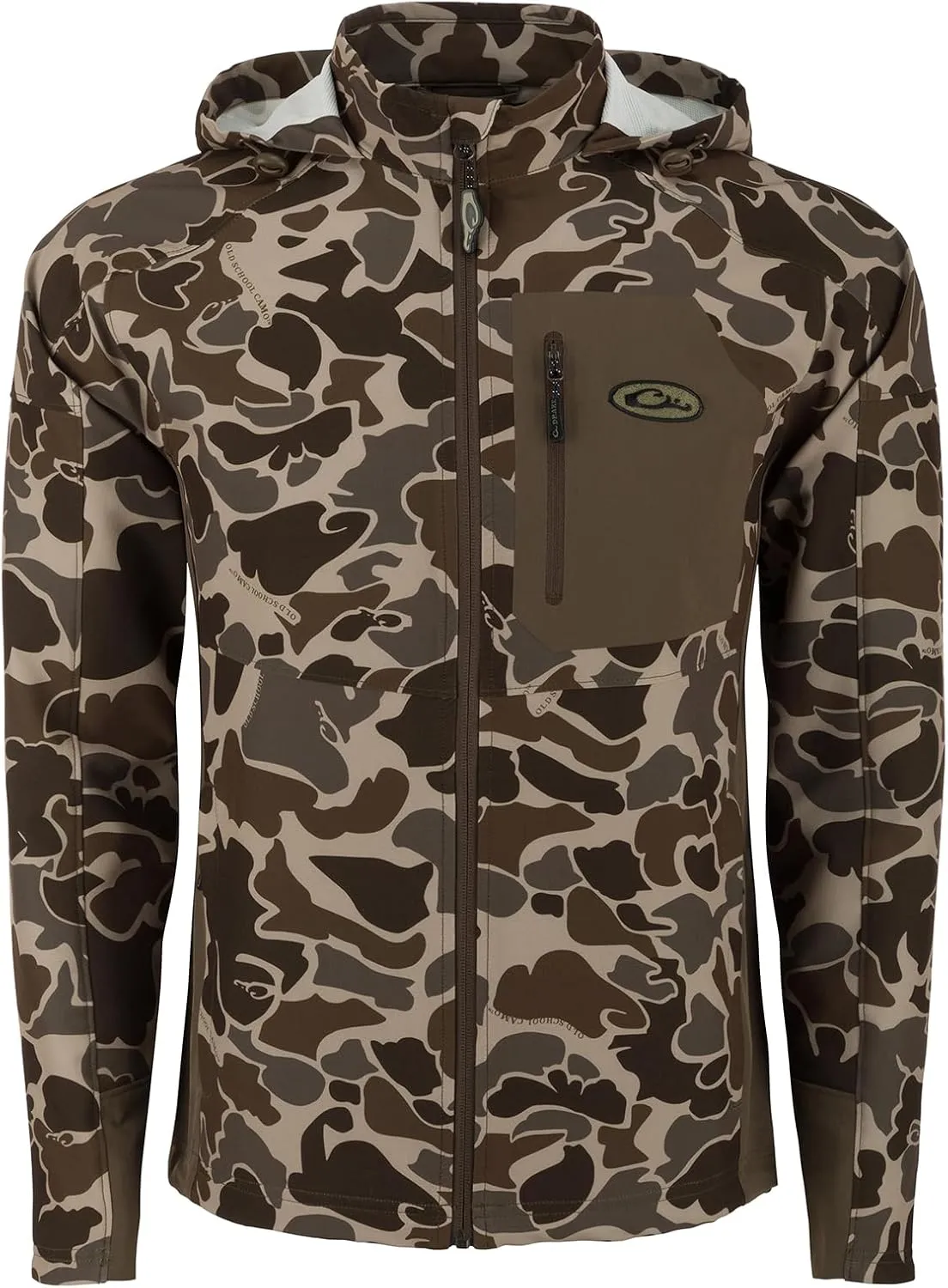 Drake Waterfowl Men's Rain Brake Lightweight Durable Adjustable Stretchy DWR Casual Sports Softshell Hooded Jacket