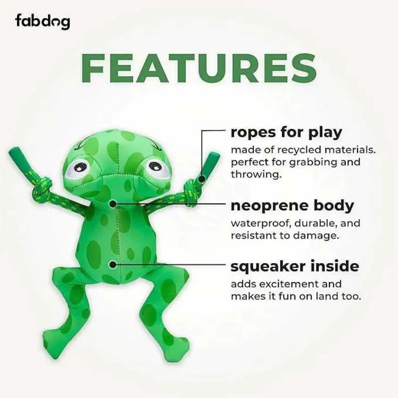 Frog Floatie Dog Toy
