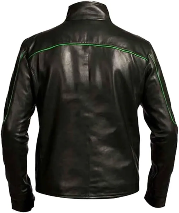 Gardner's Red and Green Lantern Men Faux Leather Jacket