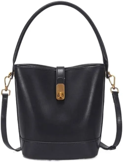 Genuine Leather Bucket Bag Women Versatile Crossbody Shoulder Bag Chic Stylish Versatile Handbag Elegant Luxury