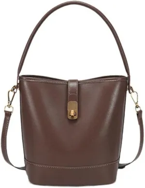 Genuine Leather Bucket Bag Women Versatile Crossbody Shoulder Bag Chic Stylish Versatile Handbag Elegant Luxury