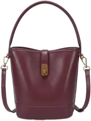 Genuine Leather Bucket Bag Women Versatile Crossbody Shoulder Bag Chic Stylish Versatile Handbag Elegant Luxury