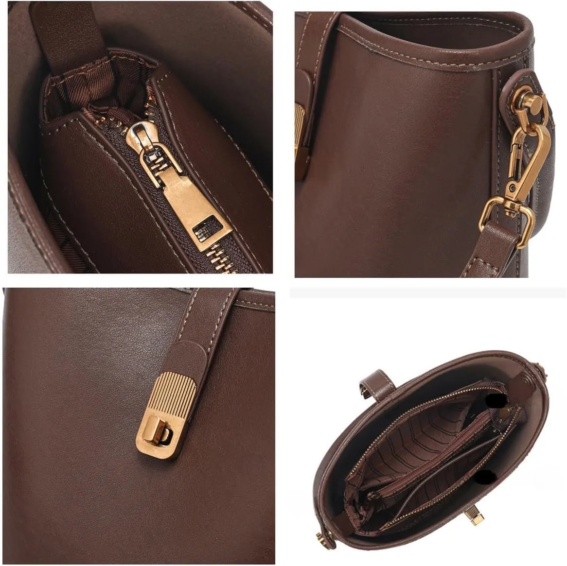 Genuine Leather Bucket Bag Women Versatile Crossbody Shoulder Bag Chic Stylish Versatile Handbag Elegant Luxury
