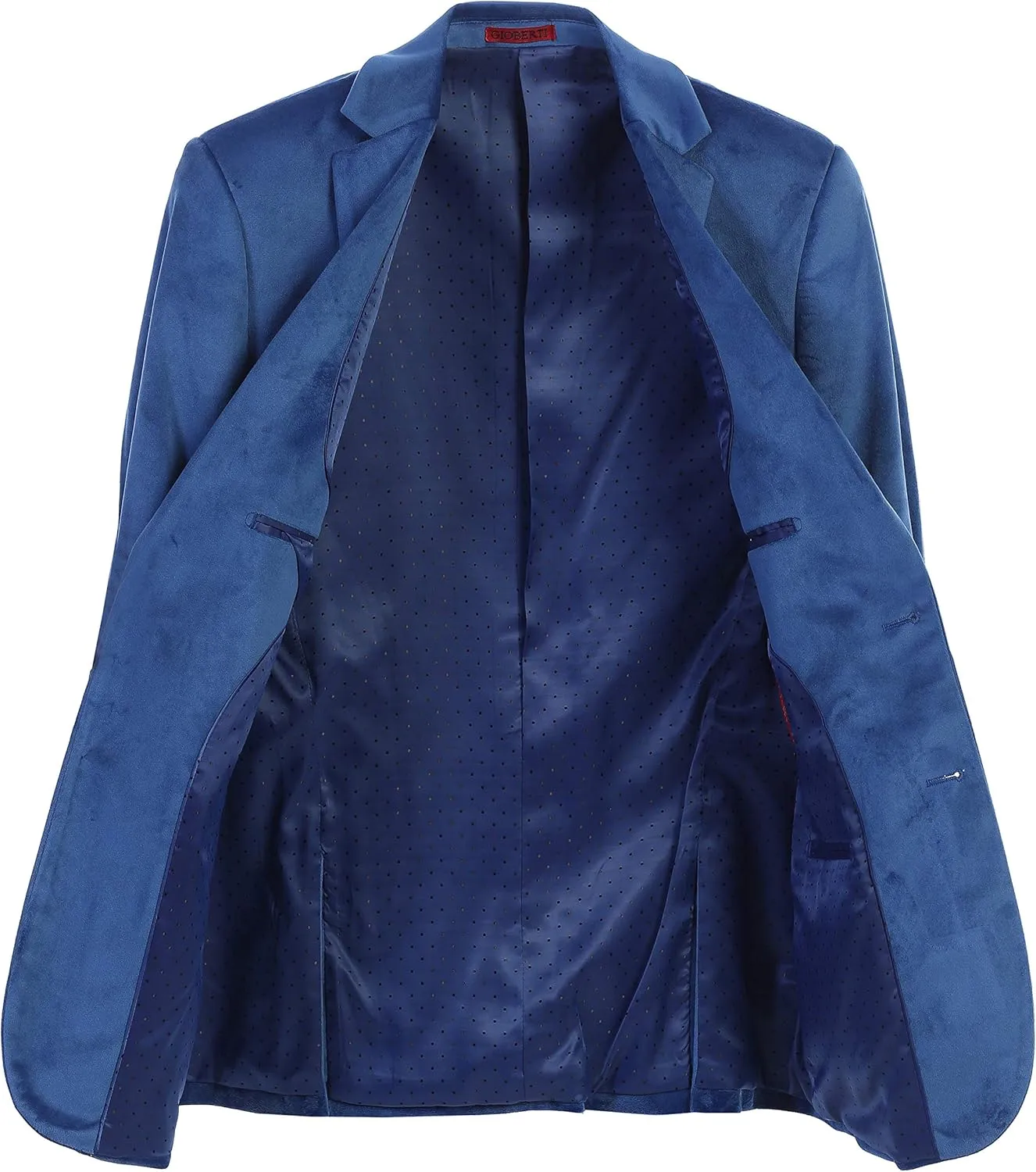 Gioberti Mens Formal Super Soft Velvet Blazer Jacket
