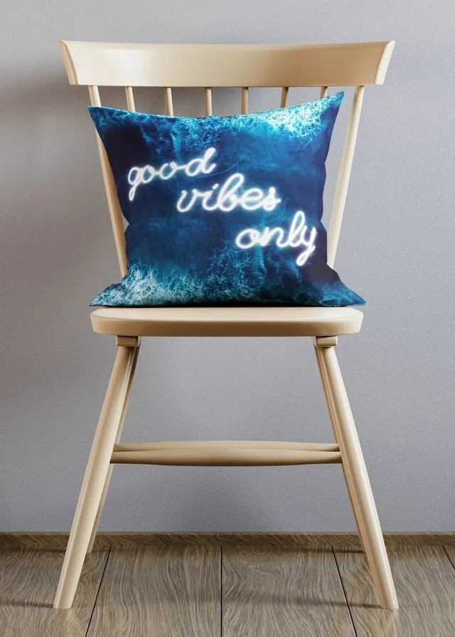 Good Vibes Only Ocean Cushion