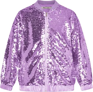 GRACE KARIN Girls Sequin Jacket Kids Bomber Zip Outwear Sparkle Fall Costume Top Dress Coat Size 5-14