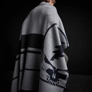 Grateful Dead Cashmere Blanket - Grey Smoke/Navy/Charcoal
