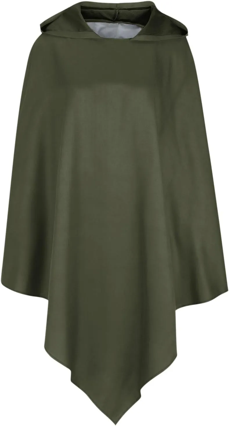 Halloween Cape for Adult Children Y2K Irregular Sickle Design Hooded Cape Short Lightweight Flowy Hem Cloak