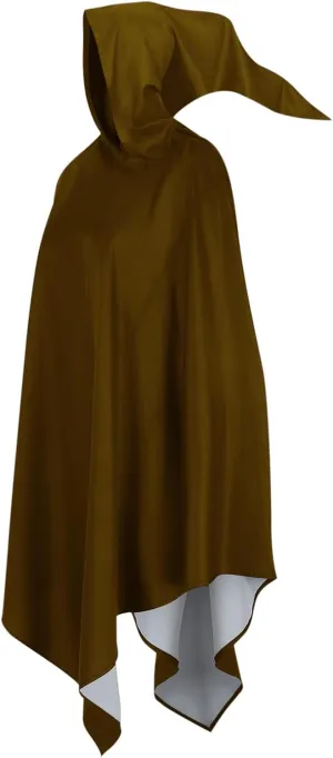 Halloween Cape for Adult Children Y2K Irregular Sickle Design Hooded Cape Short Lightweight Flowy Hem Cloak