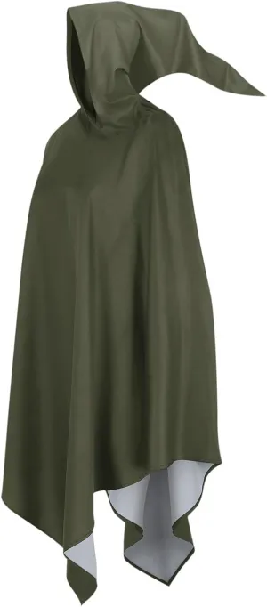 Halloween Cape for Adult Children Y2K Irregular Sickle Design Hooded Cape Short Lightweight Flowy Hem Cloak