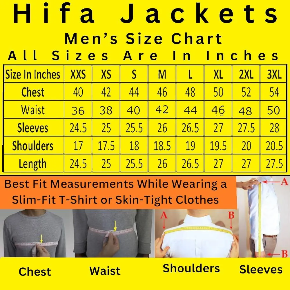 Hifa Men's Black Biker Jean Denim Jacket Motorcycle Style Classic Punk Knight Slim Fit Coat Scratched Zipper Turn-Down Collar