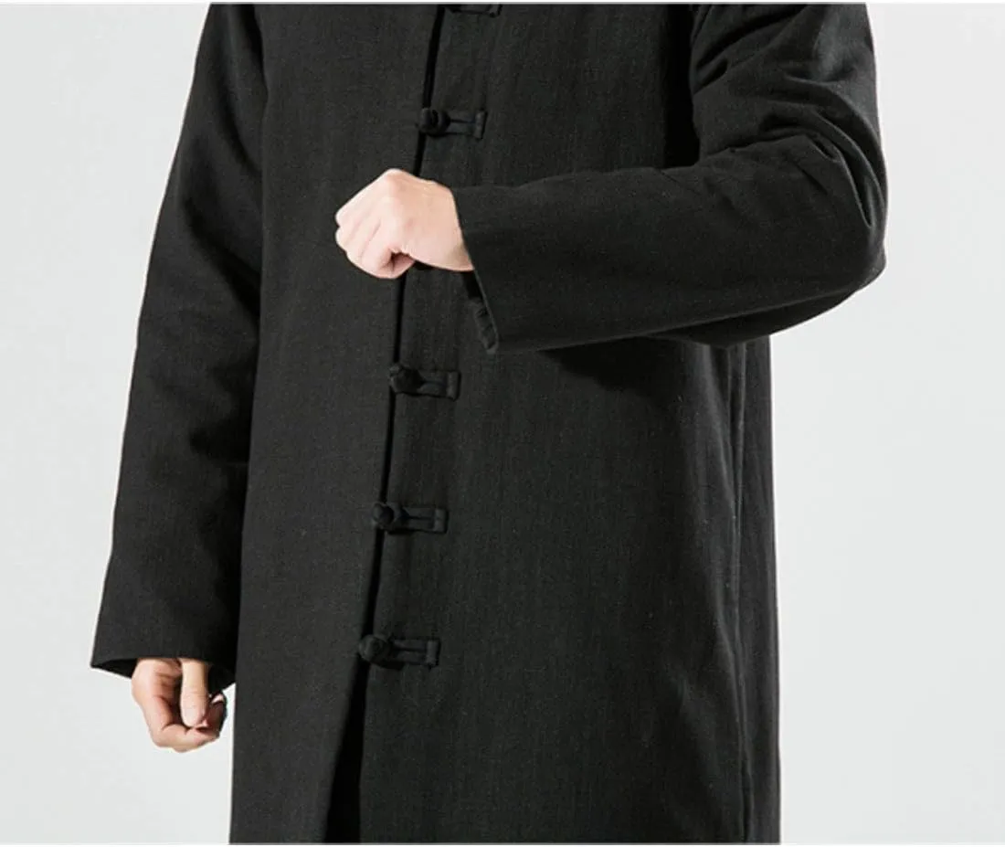 HZCX FASHION Men Traditional Chinese Padded Jacket Frog Button Winter Warm Coat