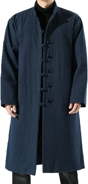 HZCX FASHION Men Traditional Chinese Padded Jacket Frog Button Winter Warm Coat