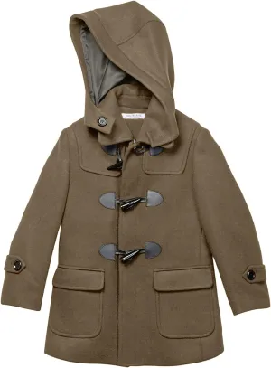 Isaac Mizrahi Boy's 2-20 Solid Wool Toggle Coat with Removable Hood - Colors