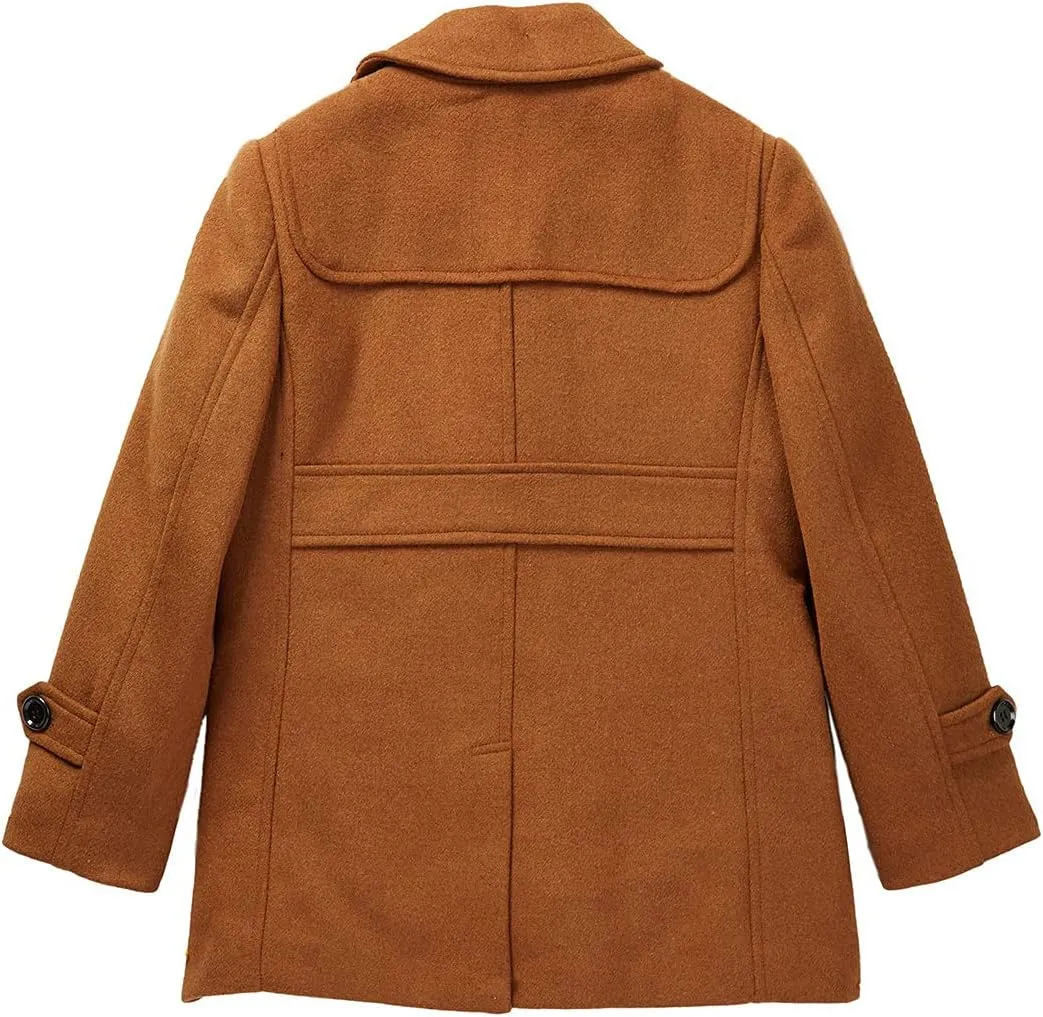 Isaac Mizrahi Boy's 2-20 Solid Wool Toggle Coat with Removable Hood - Colors