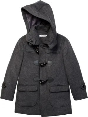 Isaac Mizrahi Boy's 2-20 Solid Wool Toggle Coat with Removable Hood - Colors