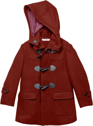 Isaac Mizrahi Boy's 2-20 Solid Wool Toggle Coat with Removable Hood - Colors