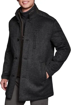Johnston & Murphy Upton Car Coat for Men  Winter Jackets for Men, Timeless Mens Plaid Coat