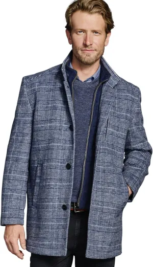 Johnston & Murphy Upton Car Coat for Men  Winter Jackets for Men, Timeless Mens Plaid Coat