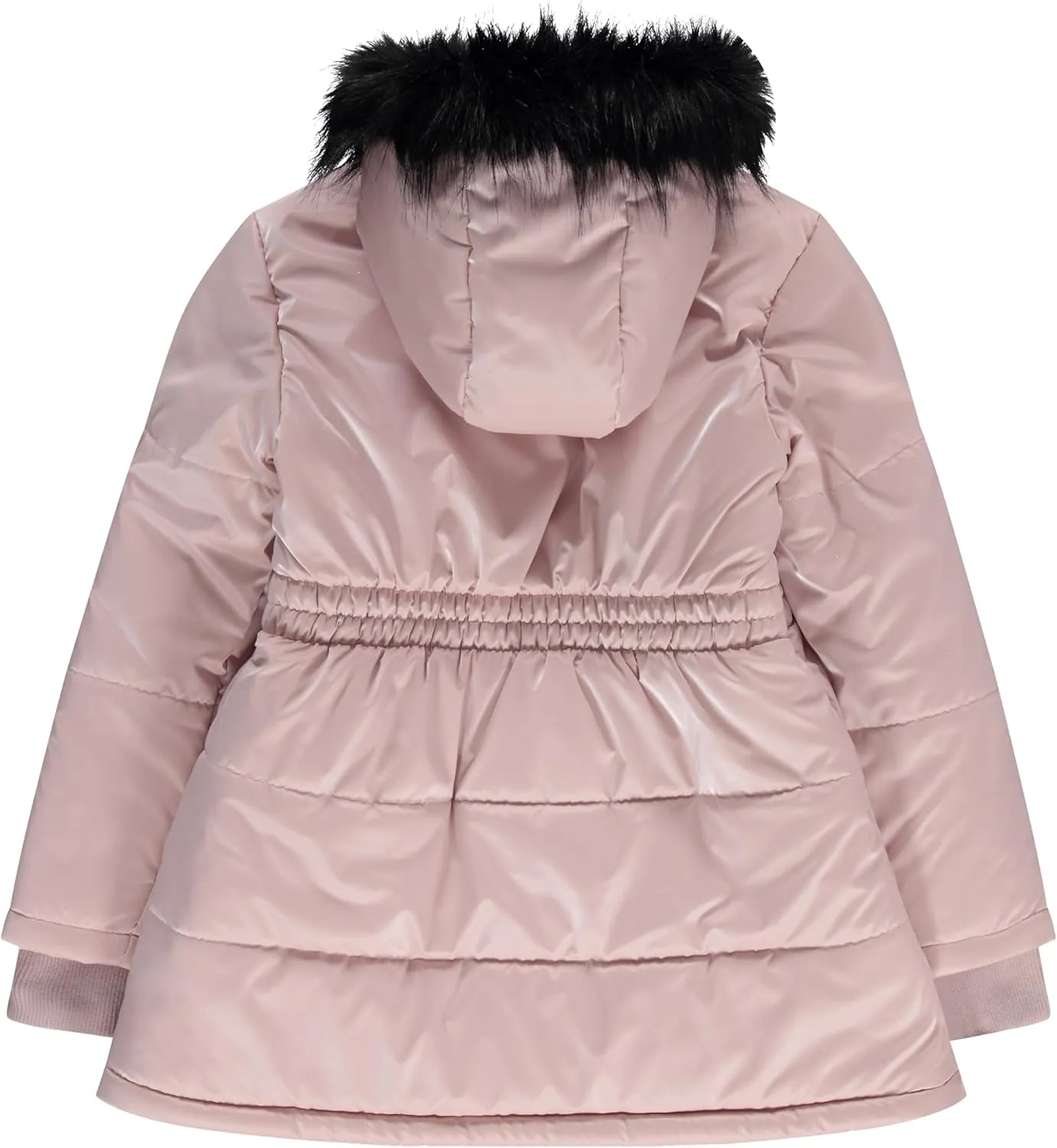 Juicy Couture Girls Coat, Faux Fur Hooded Winter Jacket, Warm Padded Parka Hoodie, Kids Heavyweight Winter Coat