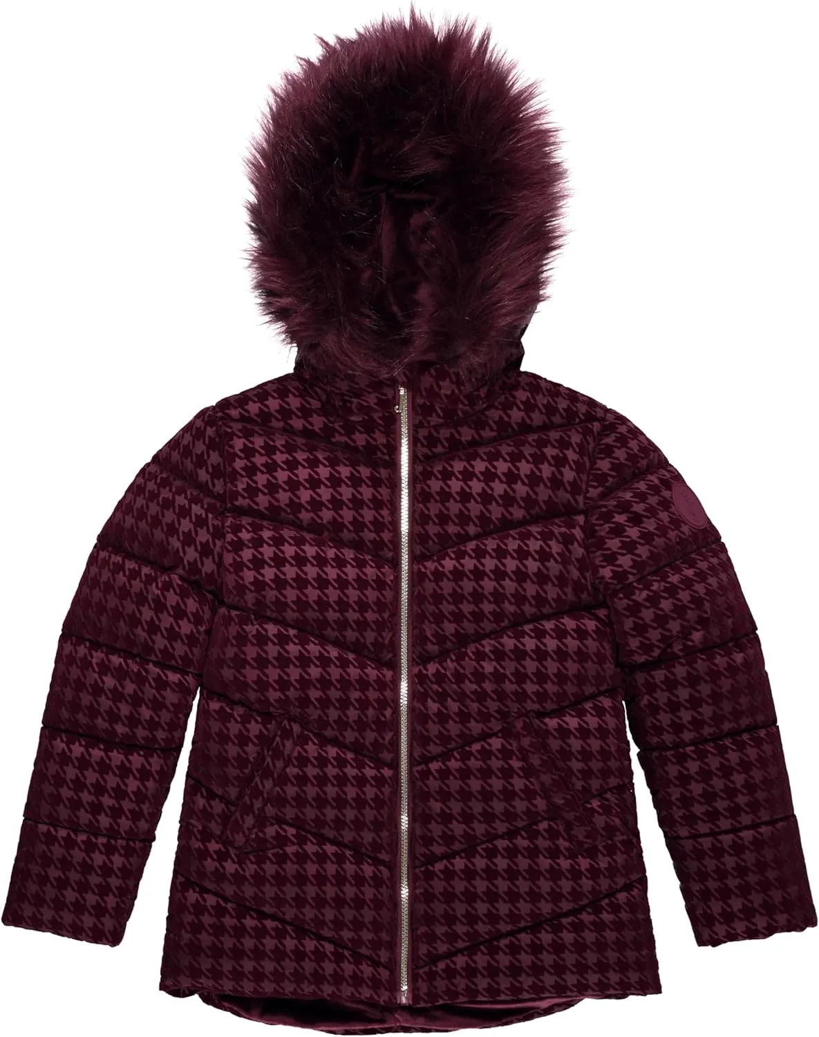 Juicy Couture Girls Coat, Faux Fur Hooded Winter Jacket, Warm Padded Parka Hoodie, Kids Heavyweight Winter Coat