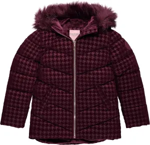 Juicy Couture Girls Coat, Faux Fur Hooded Winter Jacket, Warm Padded Parka Hoodie, Kids Heavyweight Winter Coat