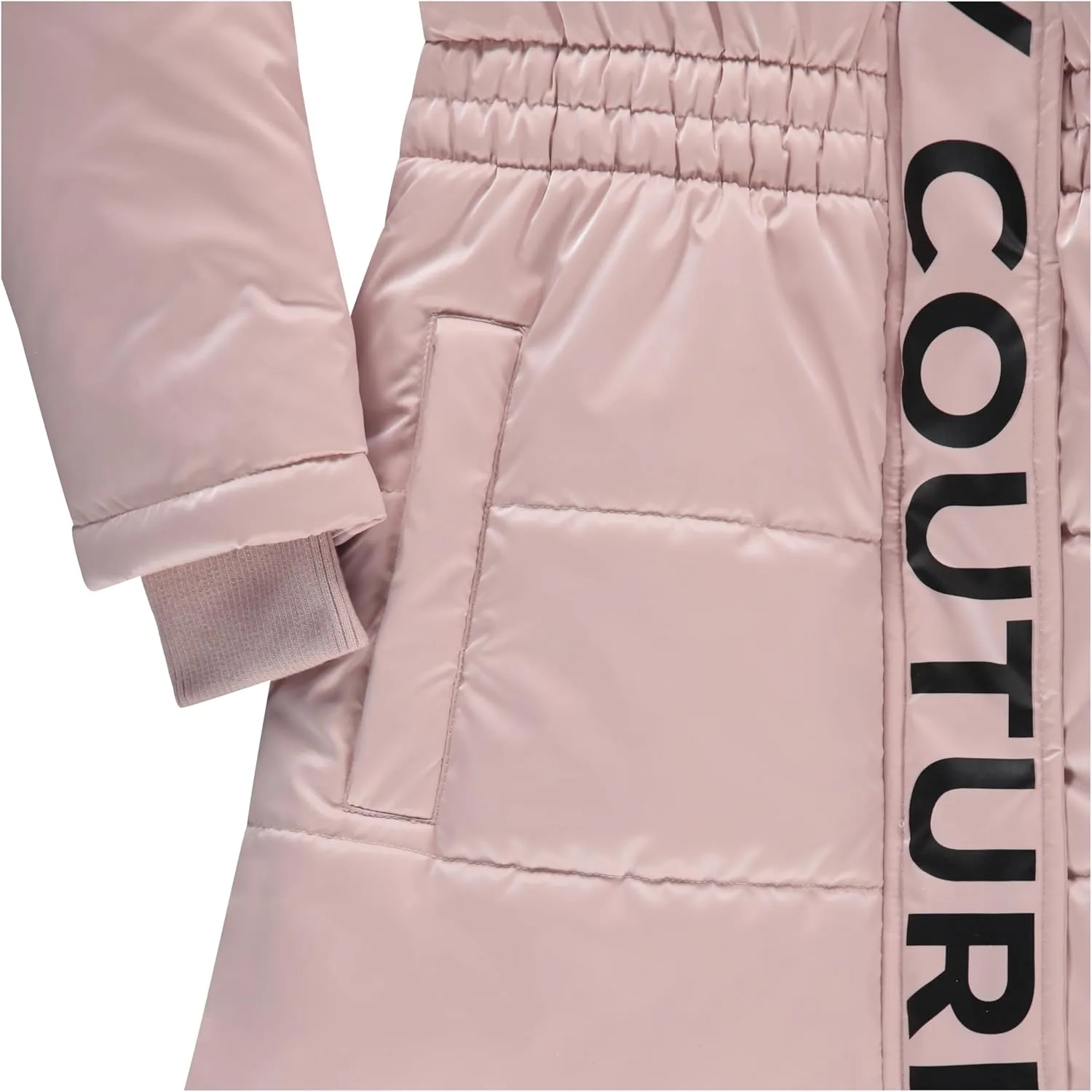 Juicy Couture Girls Coat, Faux Fur Hooded Winter Jacket, Warm Padded Parka Hoodie, Kids Heavyweight Winter Coat