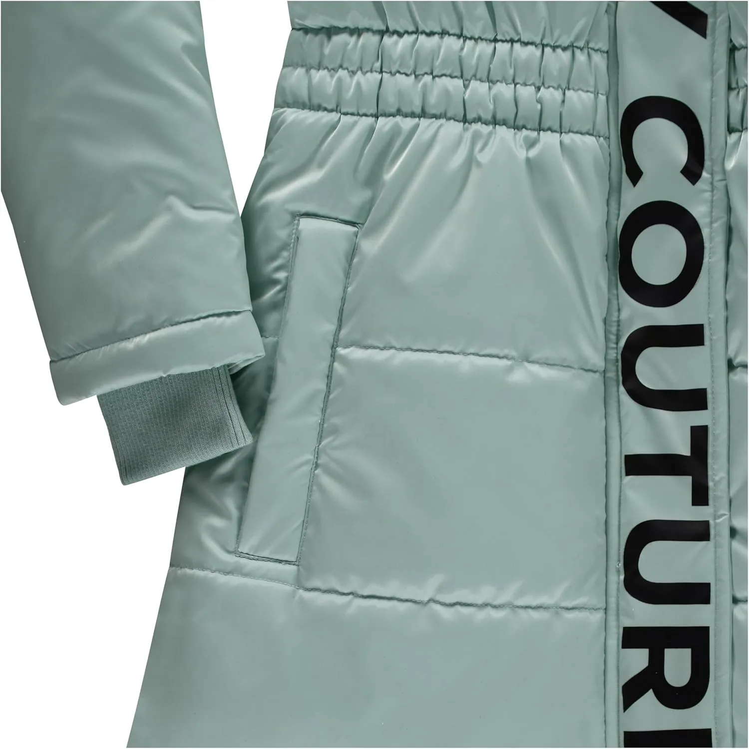 Juicy Couture Girls Coat, Faux Fur Hooded Winter Jacket, Warm Padded Parka Hoodie, Kids Heavyweight Winter Coat