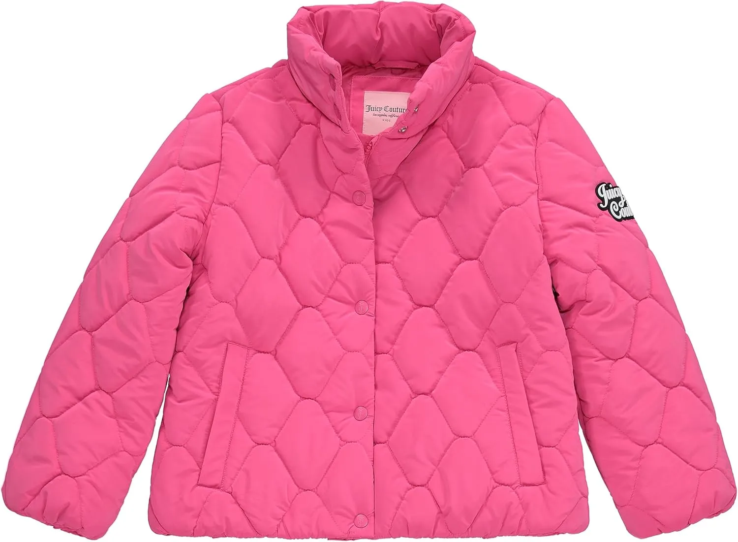 Juicy Couture Girls Coat, Faux Fur Hooded Winter Jacket, Warm Padded Parka Hoodie, Kids Heavyweight Winter Coat