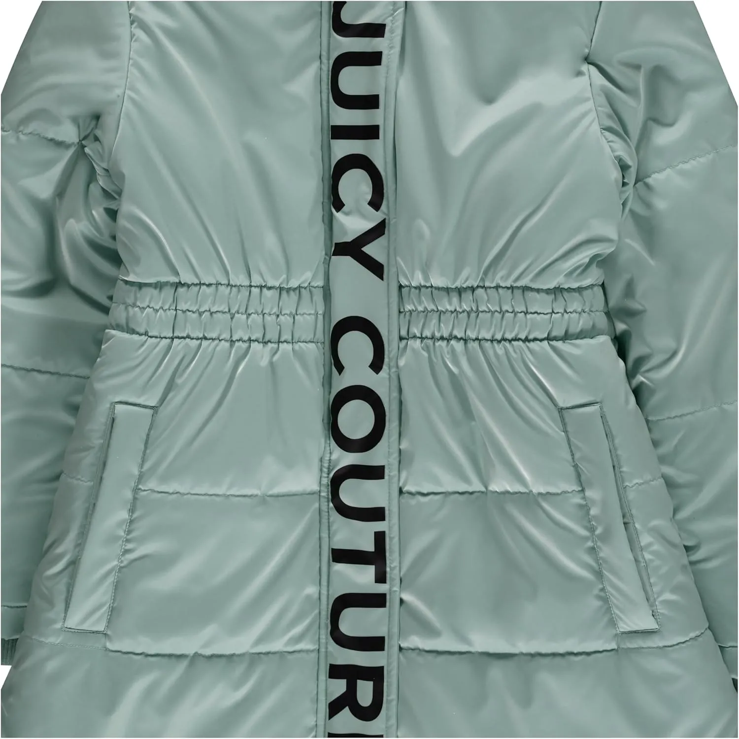 Juicy Couture Girls Coat, Faux Fur Hooded Winter Jacket, Warm Padded Parka Hoodie, Kids Heavyweight Winter Coat