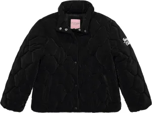 Juicy Couture Girls Coat, Faux Fur Hooded Winter Jacket, Warm Padded Parka Hoodie, Kids Heavyweight Winter Coat