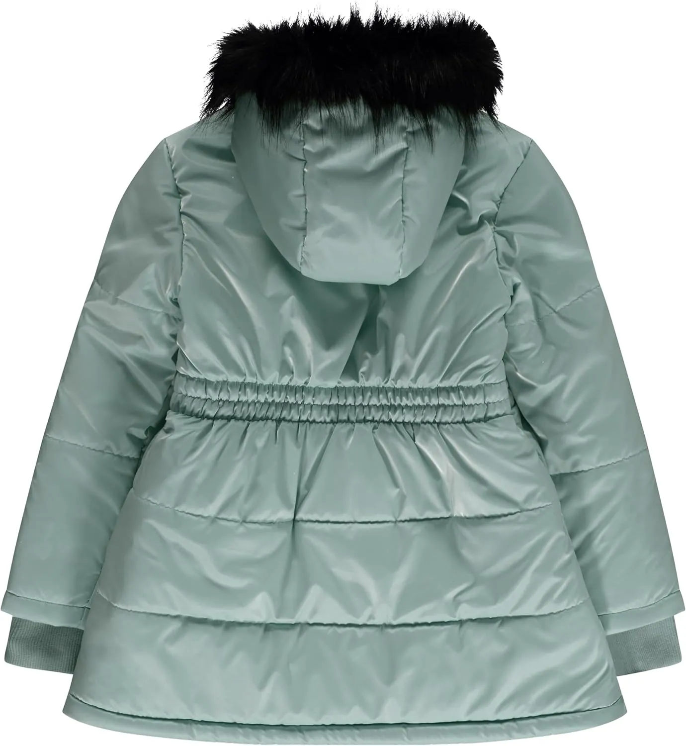 Juicy Couture Girls Coat, Faux Fur Hooded Winter Jacket, Warm Padded Parka Hoodie, Kids Heavyweight Winter Coat