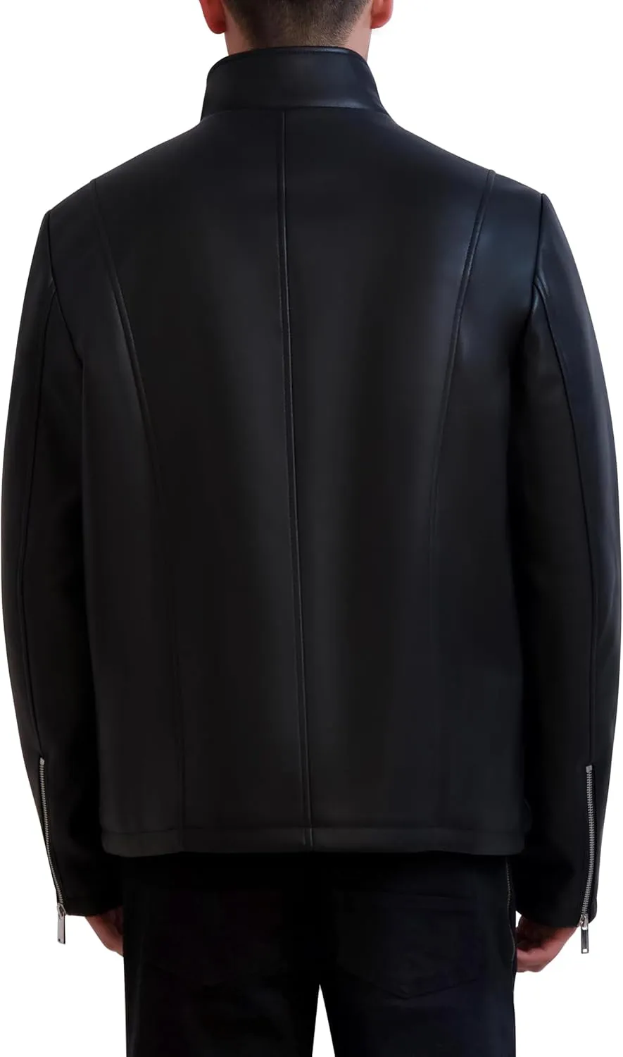 Karl Lagerfeld Paris Men's Faux Leather Biker Jacket