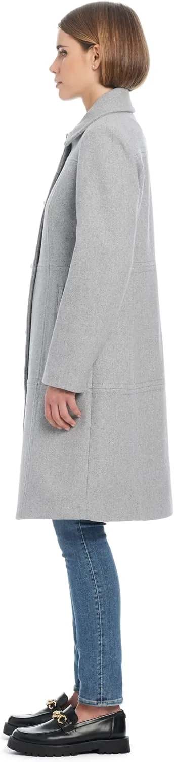 kate spade new york Women's Single Breasted Soft Wool Blend Mid-Length Walker Coat